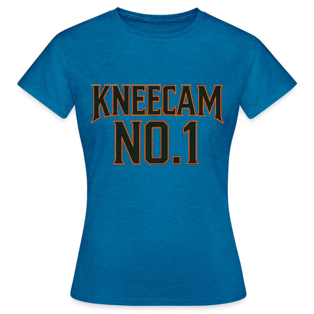 Technoviking-Kneecam No1. - Frauen T-Shirt - Antikblaues Saphir meliert