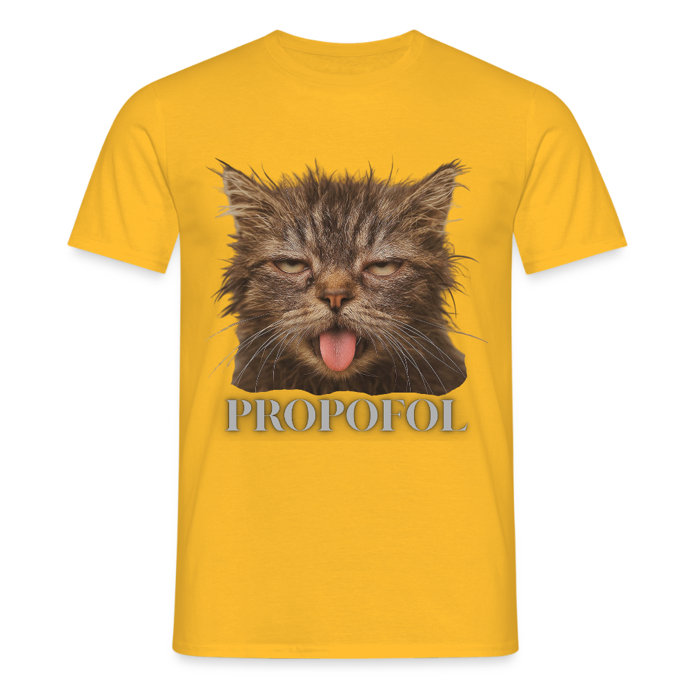 Grumpy Cat - Männer T-Shirt - Gelb