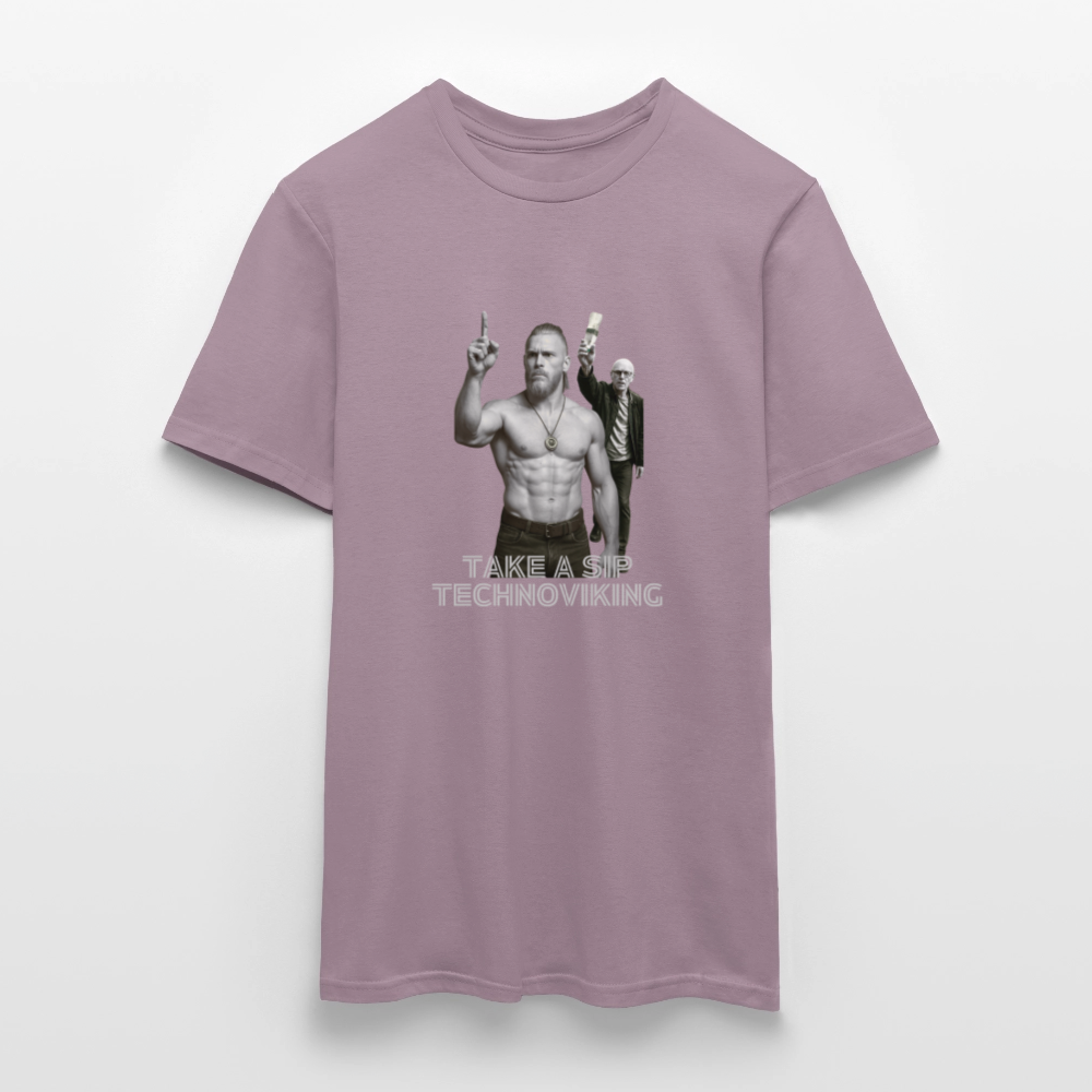 Take a sip Technoviking - Männer T-Shirt - Lilagrau 
