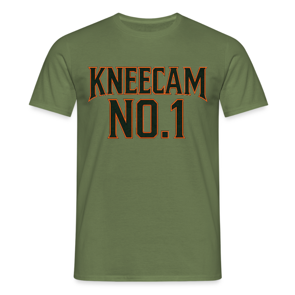 Technoviking-Kneecam No1. - Männer T-Shirt - Militärgrün