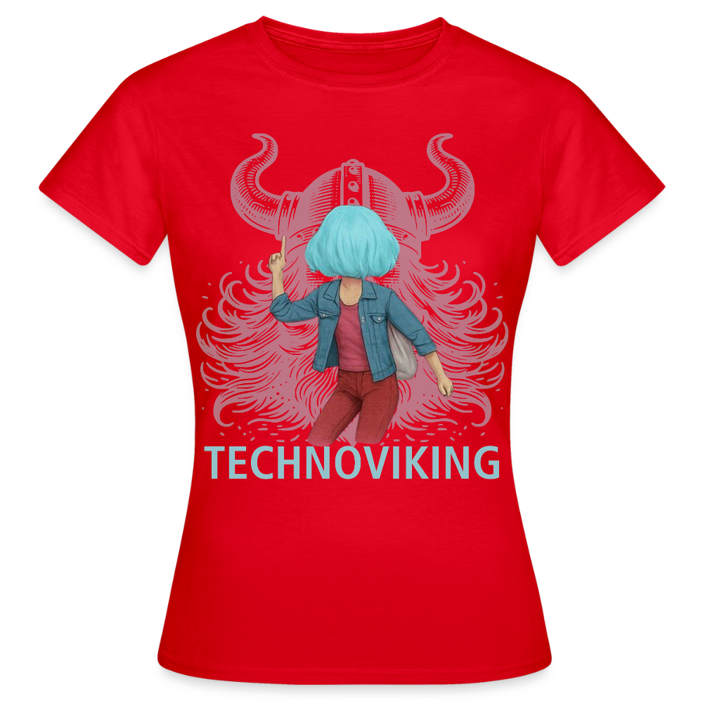 Technoviking rescue moment - Frauen T-Shirt - Rot