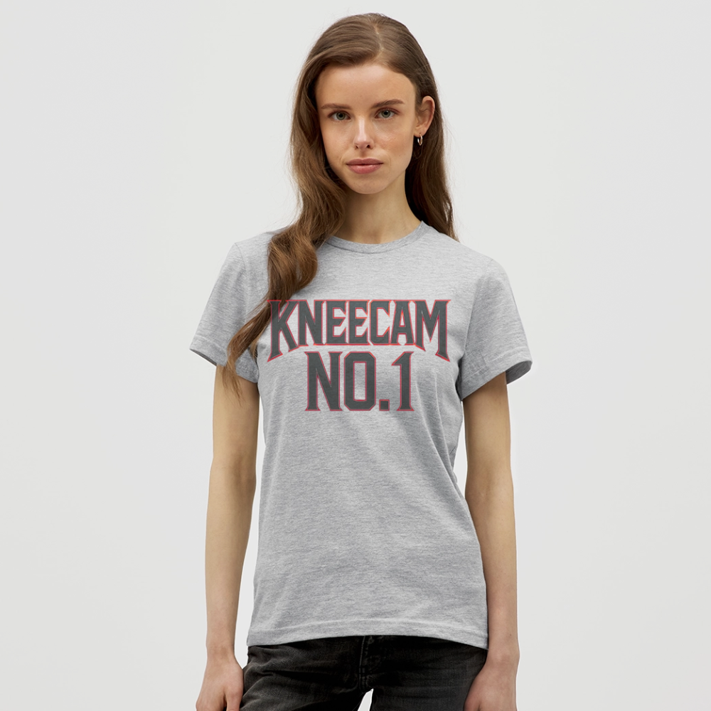 KNEECAM No. 1 – Frauen T-Shirt - Grau meliert