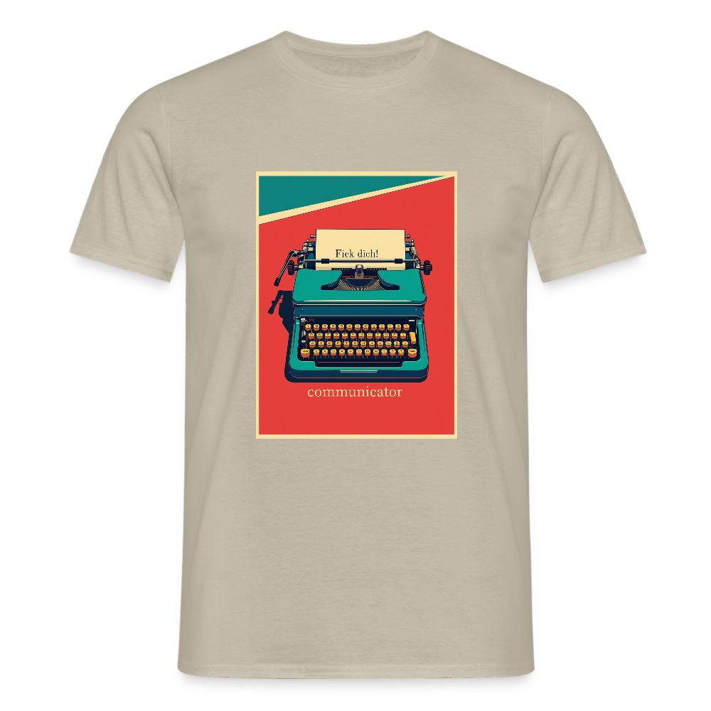 communicator Fick dich - Männer - T-Shirt - Sandbeige