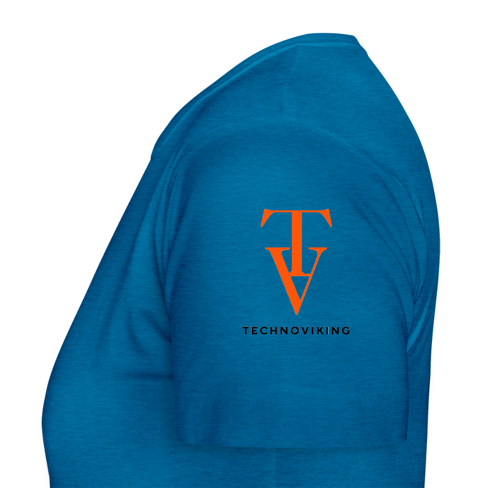Technoviking rescue moment - Frauen T-Shirt - Antikblaues Saphir meliert