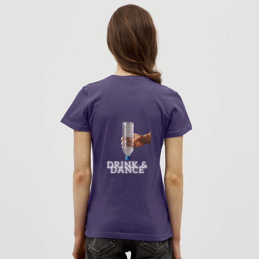 Technoviking drink & dance - Frauen T-Shirt - Dunkellila