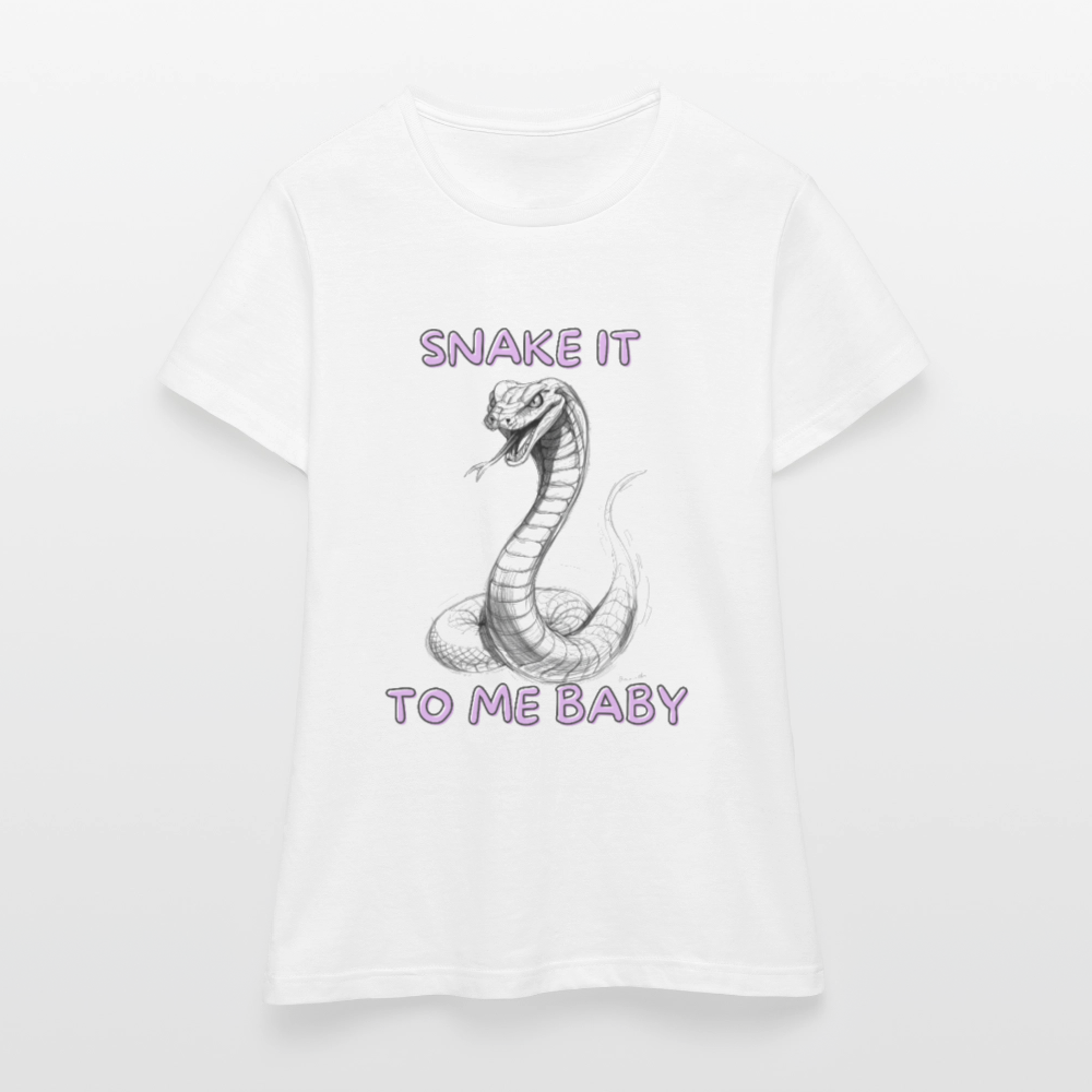 Snake it to me baby - Frauen T-Shirt - Weiß