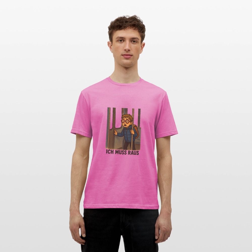 Junge im Bus ich muss raus - Männer T-Shirt - Pink