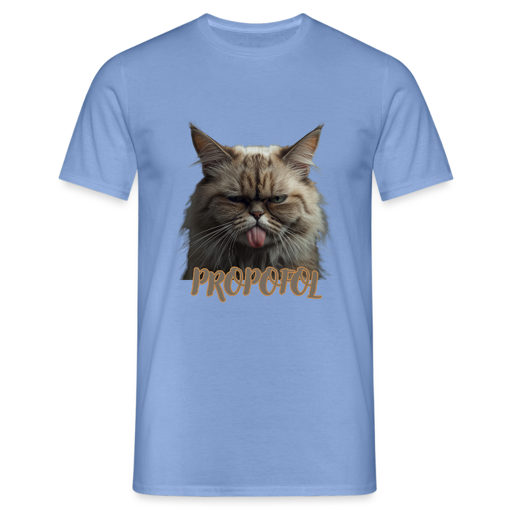 Propofol Cat - Männer T-Shirt - carolina blue