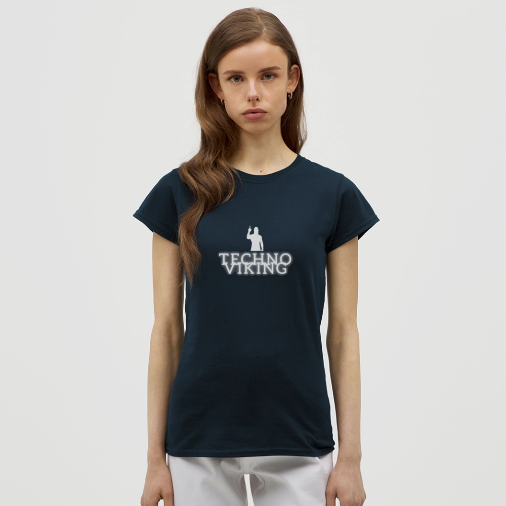 Technoviking drink & dance - Frauen T-Shirt - Navy