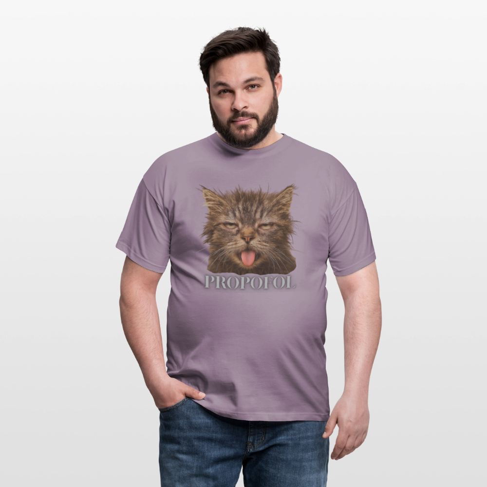 Grumpy Cat - Männer T-Shirt - Lilagrau 