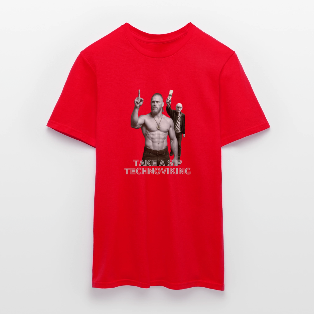 Take a sip Technoviking - Männer T-Shirt - Rot