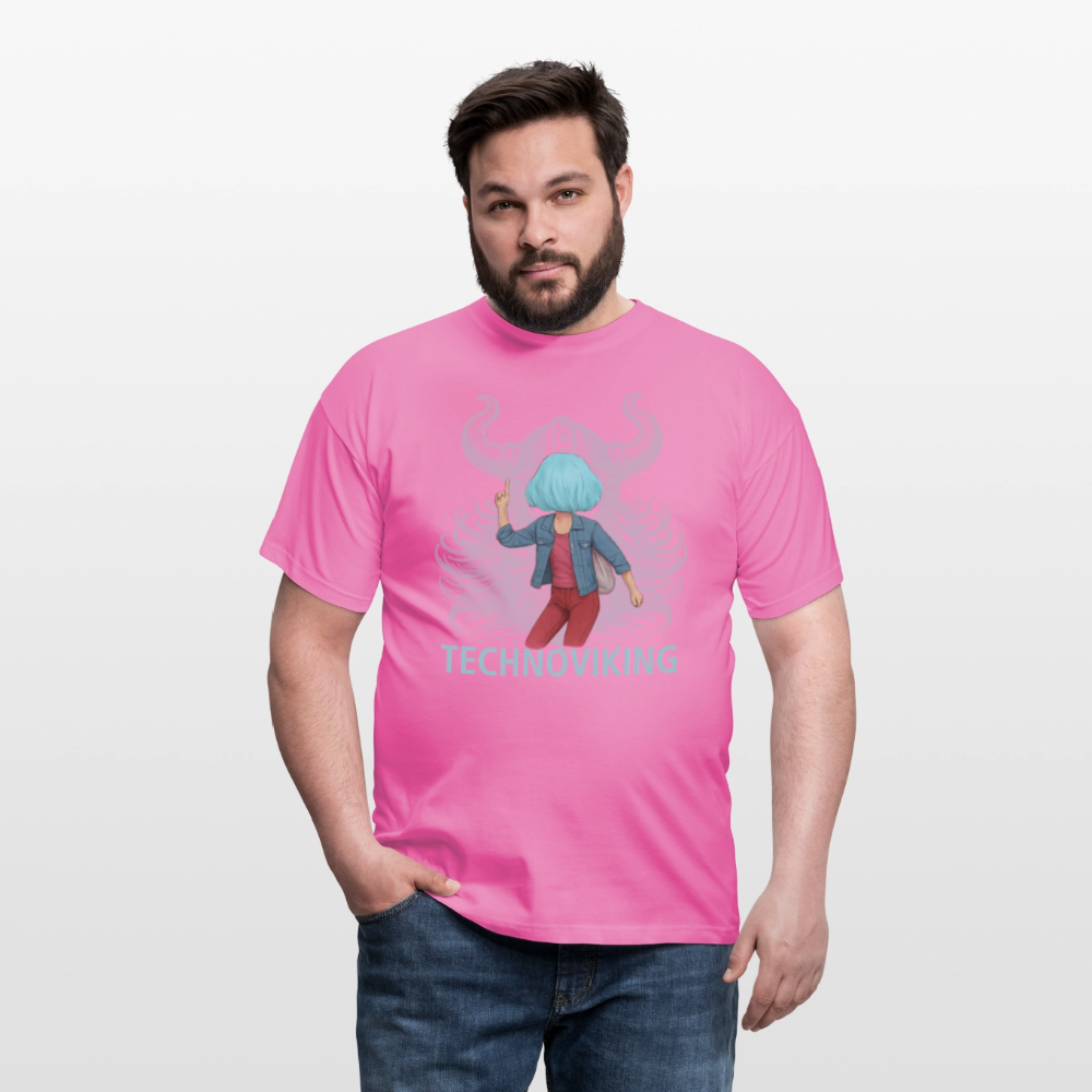 Technoviking rescue moment - Männer T-Shirt - Pink