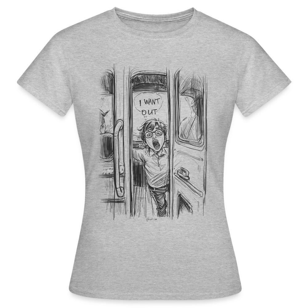 I want out - Frauen T-Shirt - Grau meliert