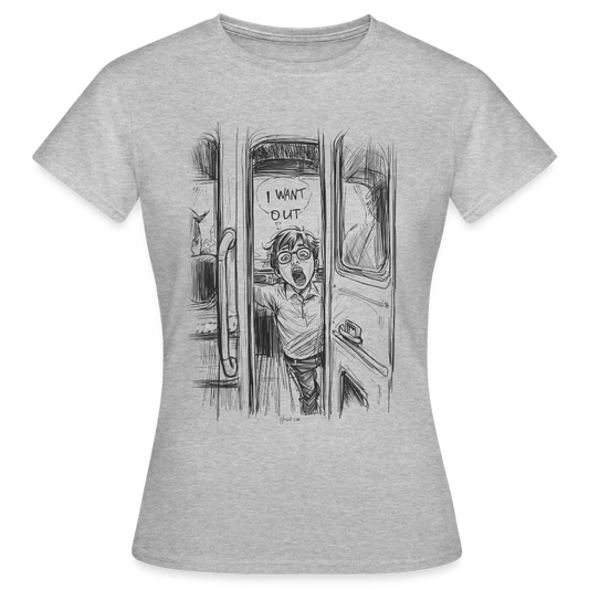 I want out - Frauen T-Shirt - Grau meliert