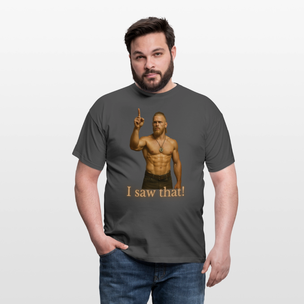 Technoviking - I saw that - Männer T-Shirt - Anthrazit