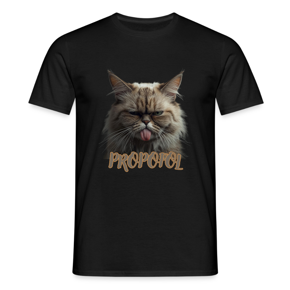Propofol Cat - Männer T-Shirt - Schwarz