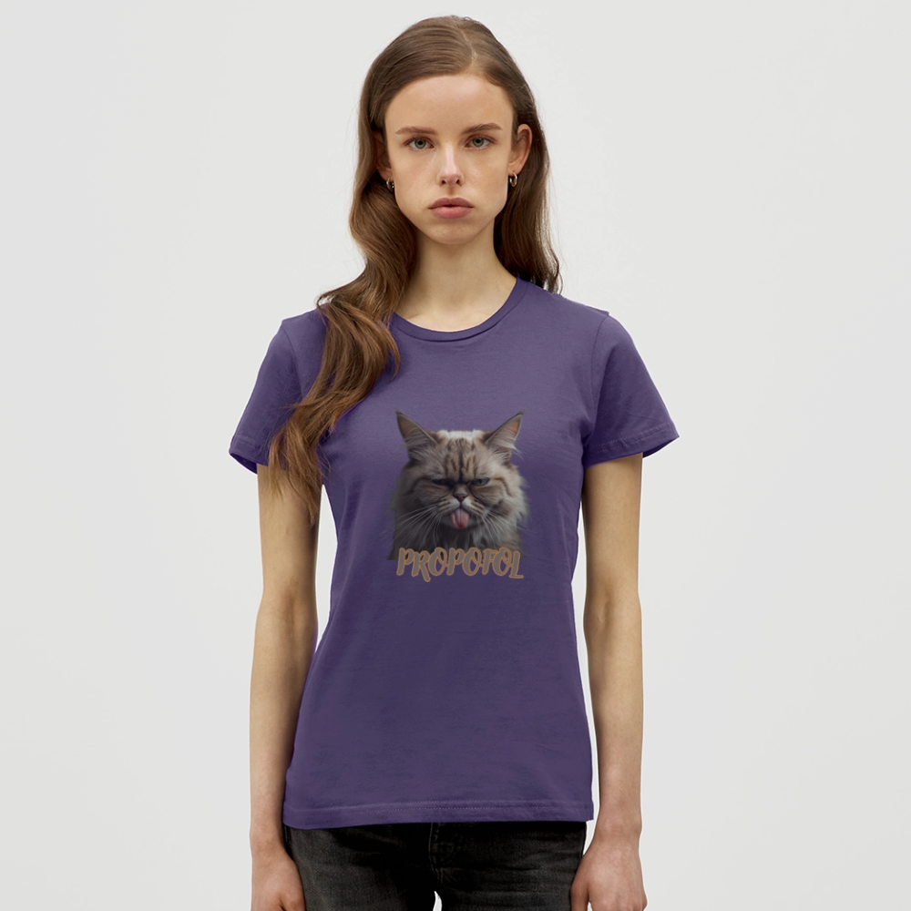 Propofol Cat - Frauen T-Shirt - Dunkellila