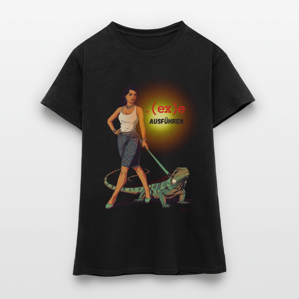 .(ex)e ausführen - Frauen T-Shirt - Schwarz