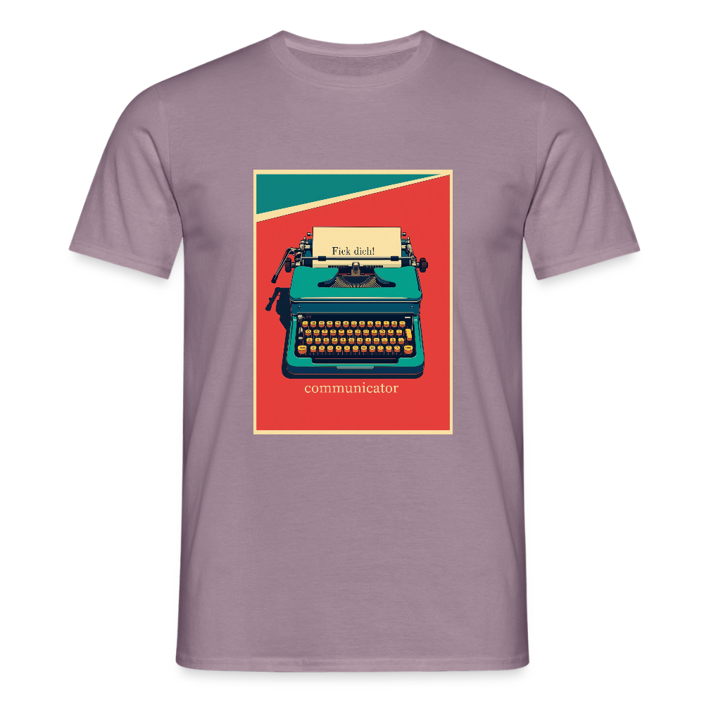 communicator Fick dich - Männer - T-Shirt - Lilagrau 