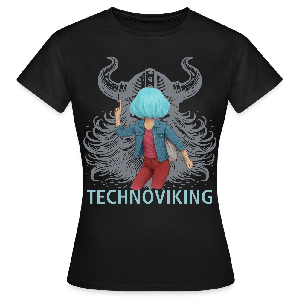 Technoviking rescue moment - Frauen T-Shirt - Schwarz