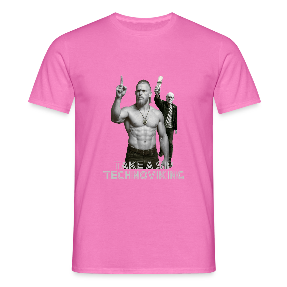 Take a sip Technoviking - Männer T-Shirt - Pink