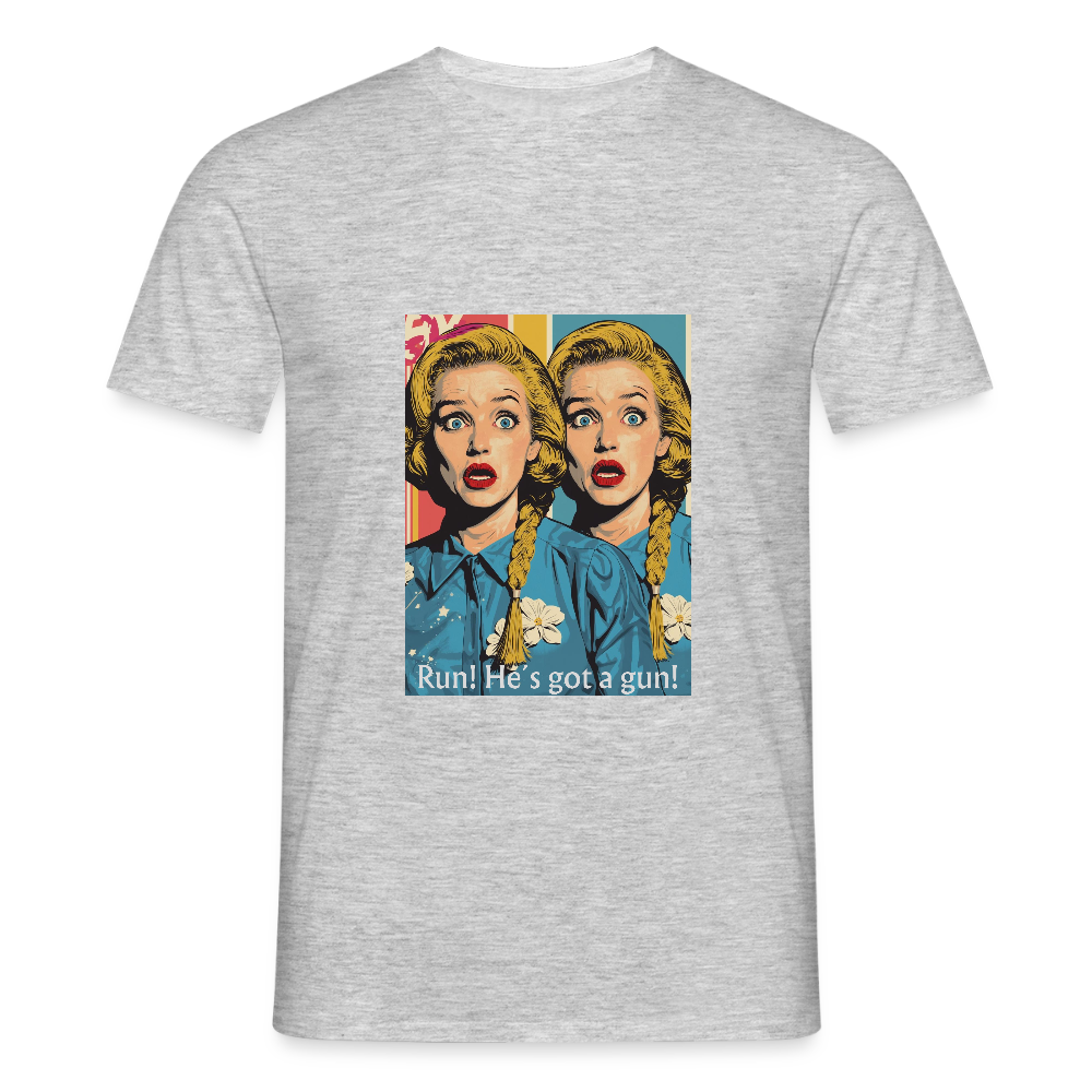 Gemeinsamer Schrei - Männer T-Shirt - Grau meliert