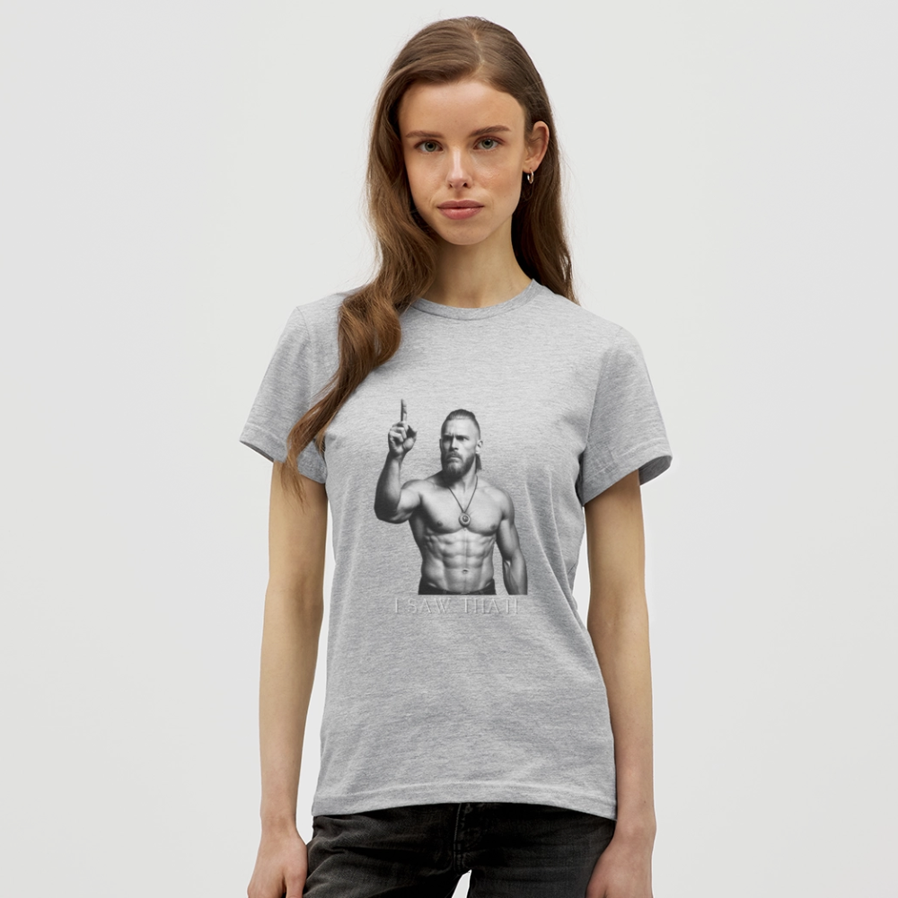 Technoviking - I saw that! - Frauen T-Shirt - Grau meliert