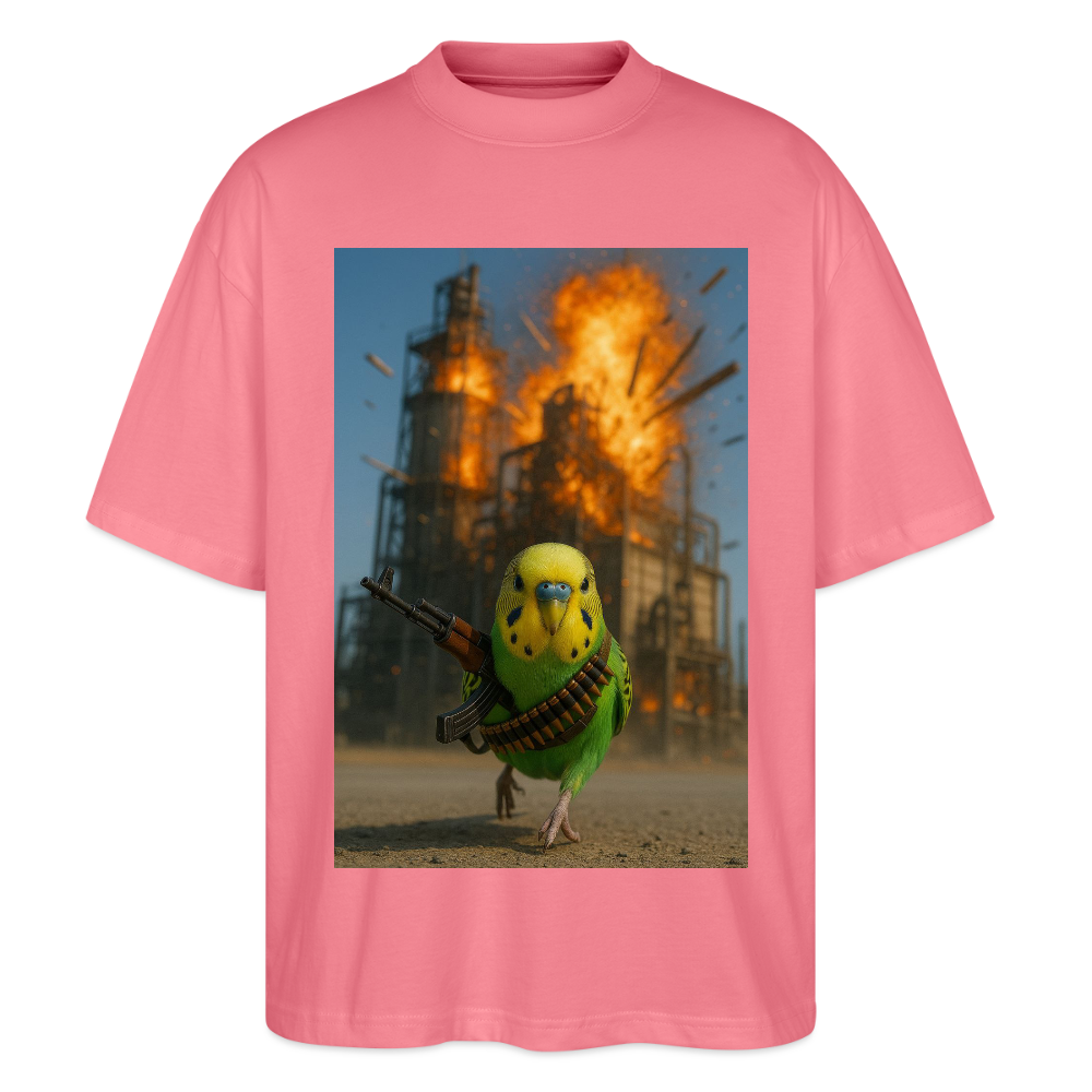 Wellensittich Budgie hat genug - Stanley/Stella Oversized Unisex Bio T-Shirt Blaster - Pink 