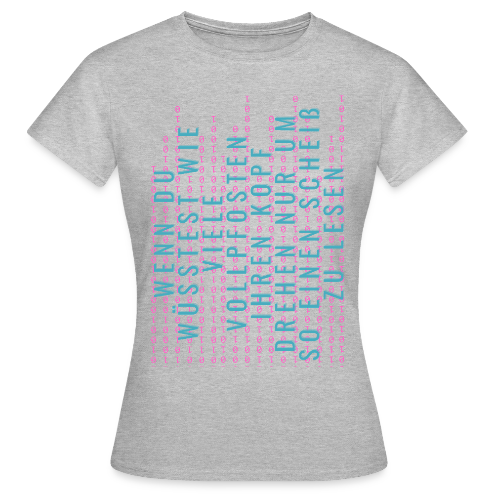 Und Tschüß Metaversum - Frauen T-Shirt - Grau meliert