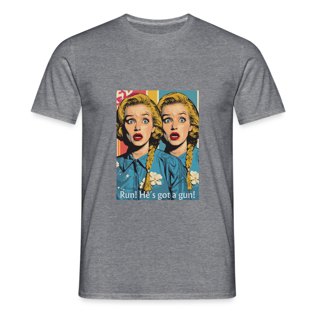 Gemeinsamer Schrei - Männer T-Shirt - Graphit meliert