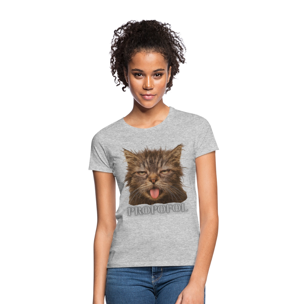Grumpy Cat - Frauen T-Shirt - Grau meliert