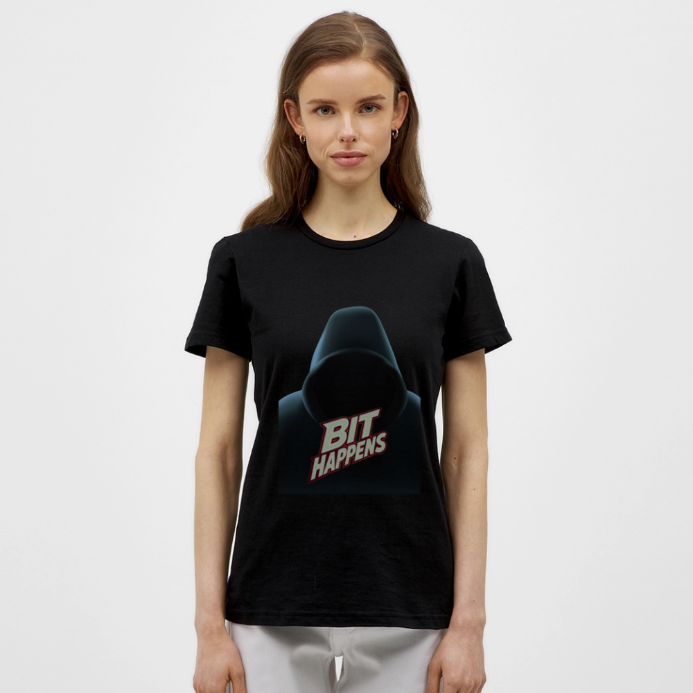 Bit Happens - Frauen T-Shirt - Schwarz