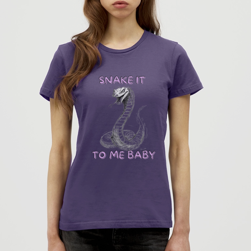 Snake it to me baby - Frauen T-Shirt - Dunkellila