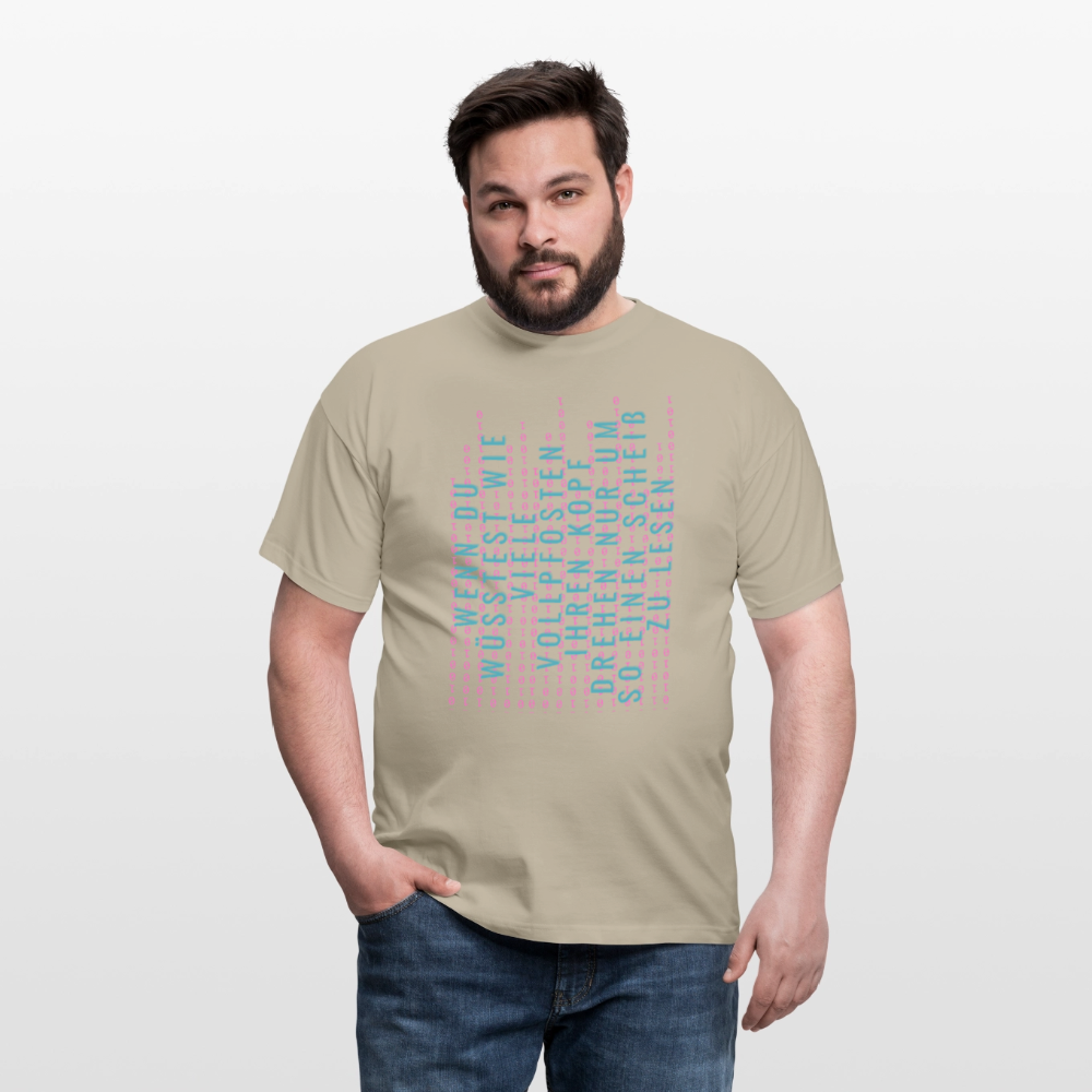 Und Tschüß Metaversum - Männer T-Shirt - Sandbeige
