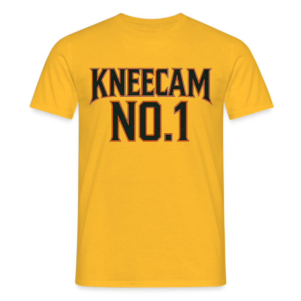 Technoviking-Kneecam No1. - Männer T-Shirt - Gelb