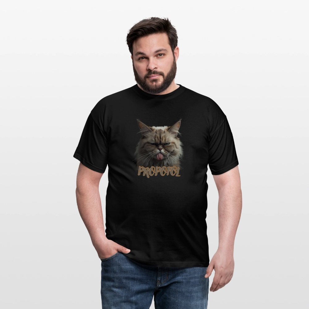 Propofol Cat - Männer T-Shirt - Schwarz