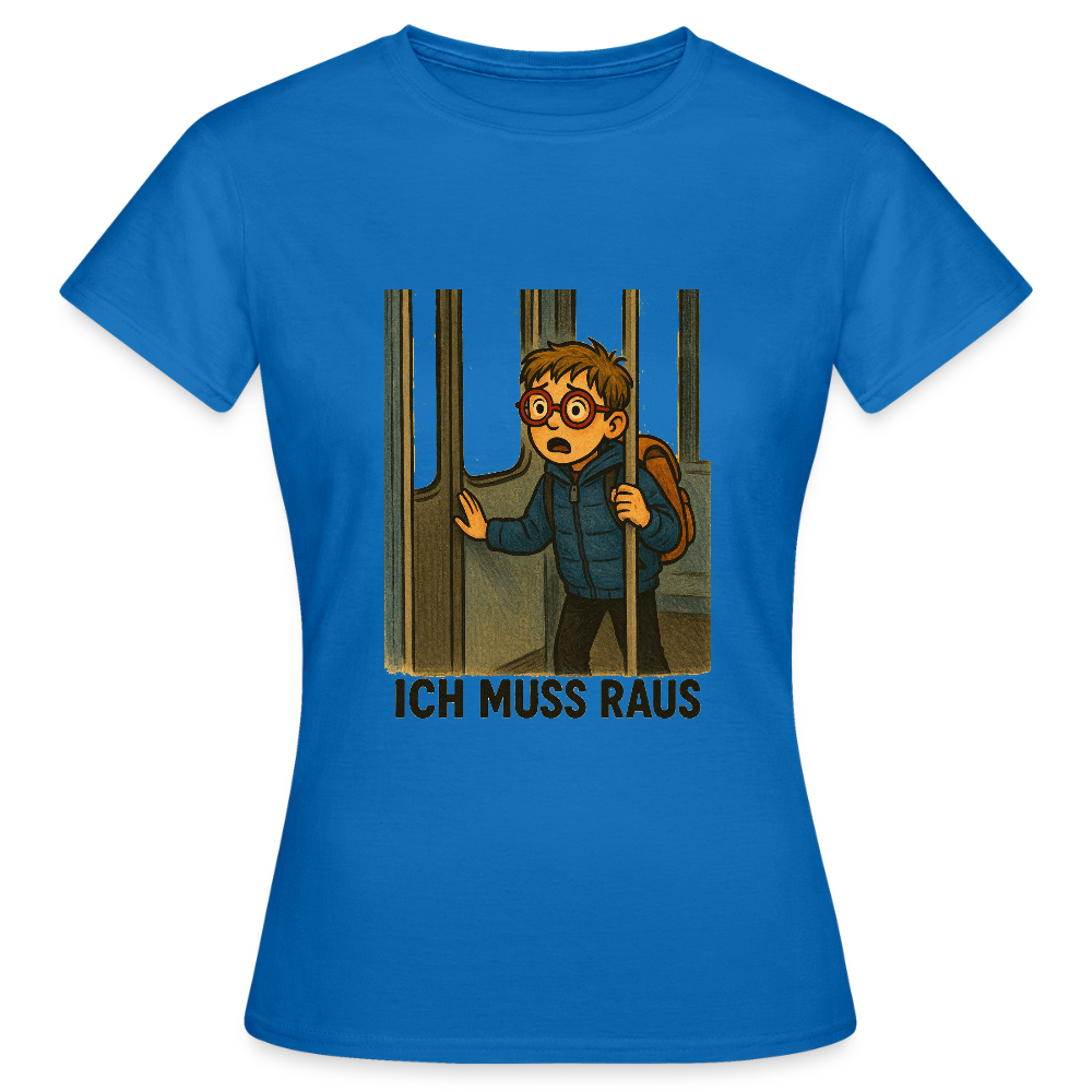 Junge im Bus ich muss raus - Frauen T-Shirt - Royalblau