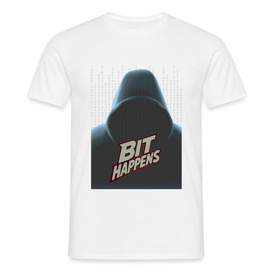 Bit Happens - Männer T-Shirt - Weiß