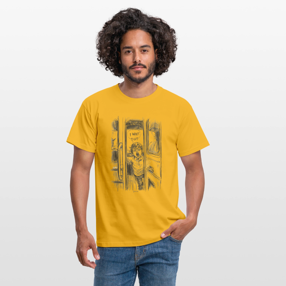 I want out - Männer T-Shirt - Gelb