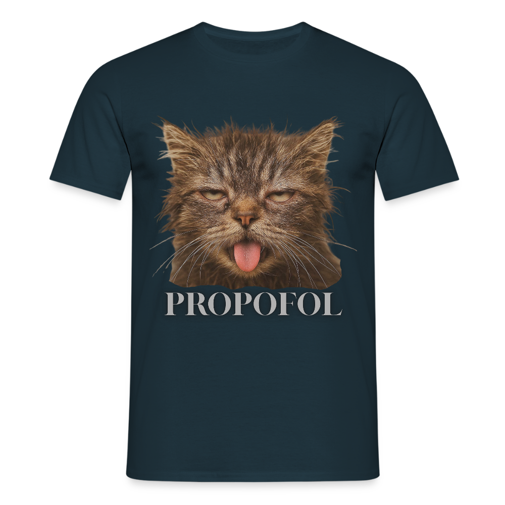 Grumpy Cat - Männer T-Shirt - Navy