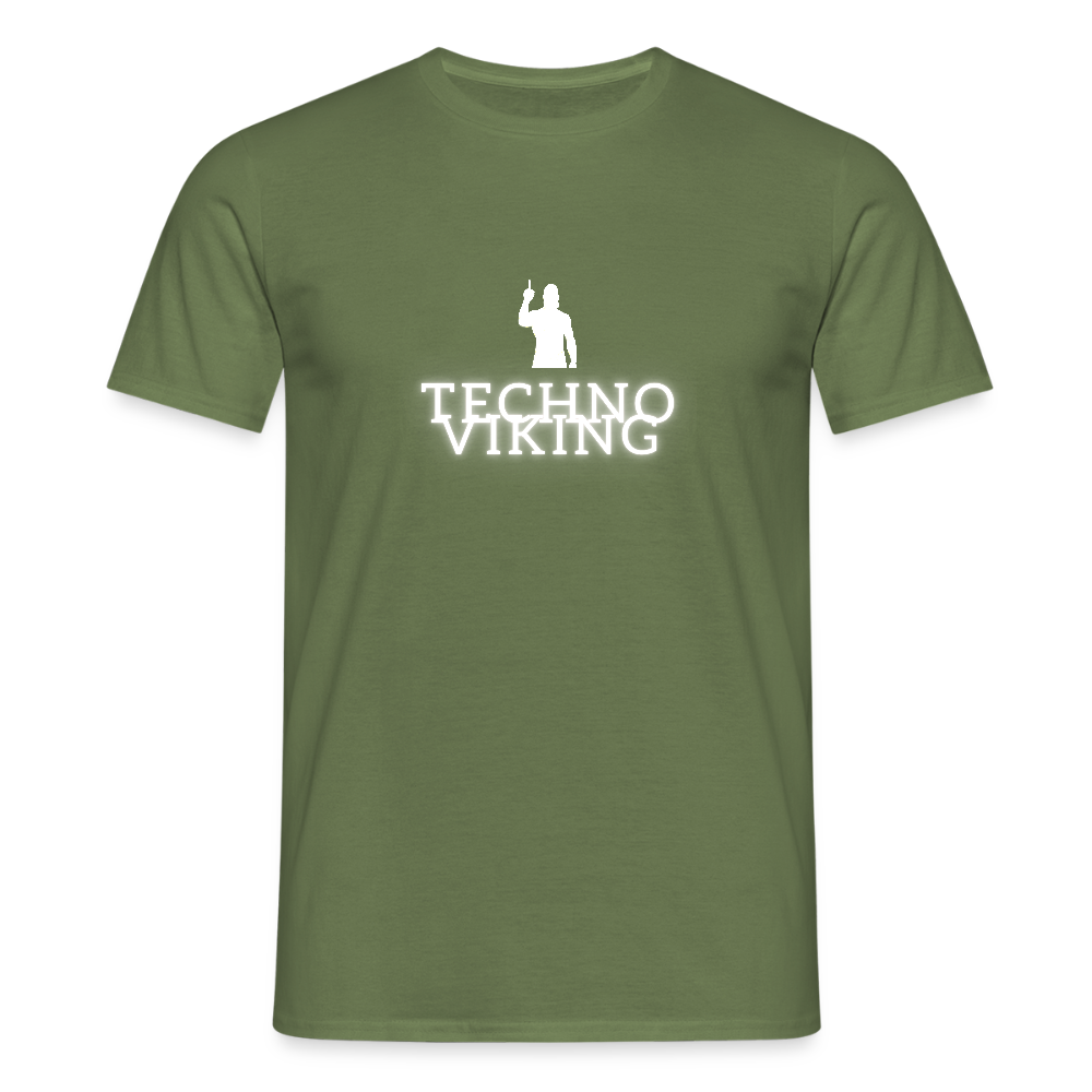 Technoviking drink & dance - Männer T-Shirt - Militärgrün