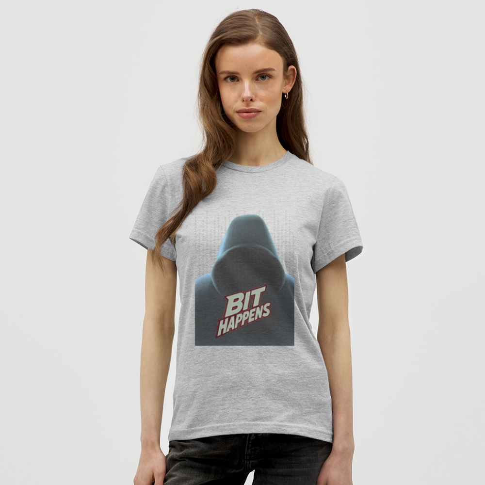 Bit Happens - Frauen T-Shirt - Grau meliert