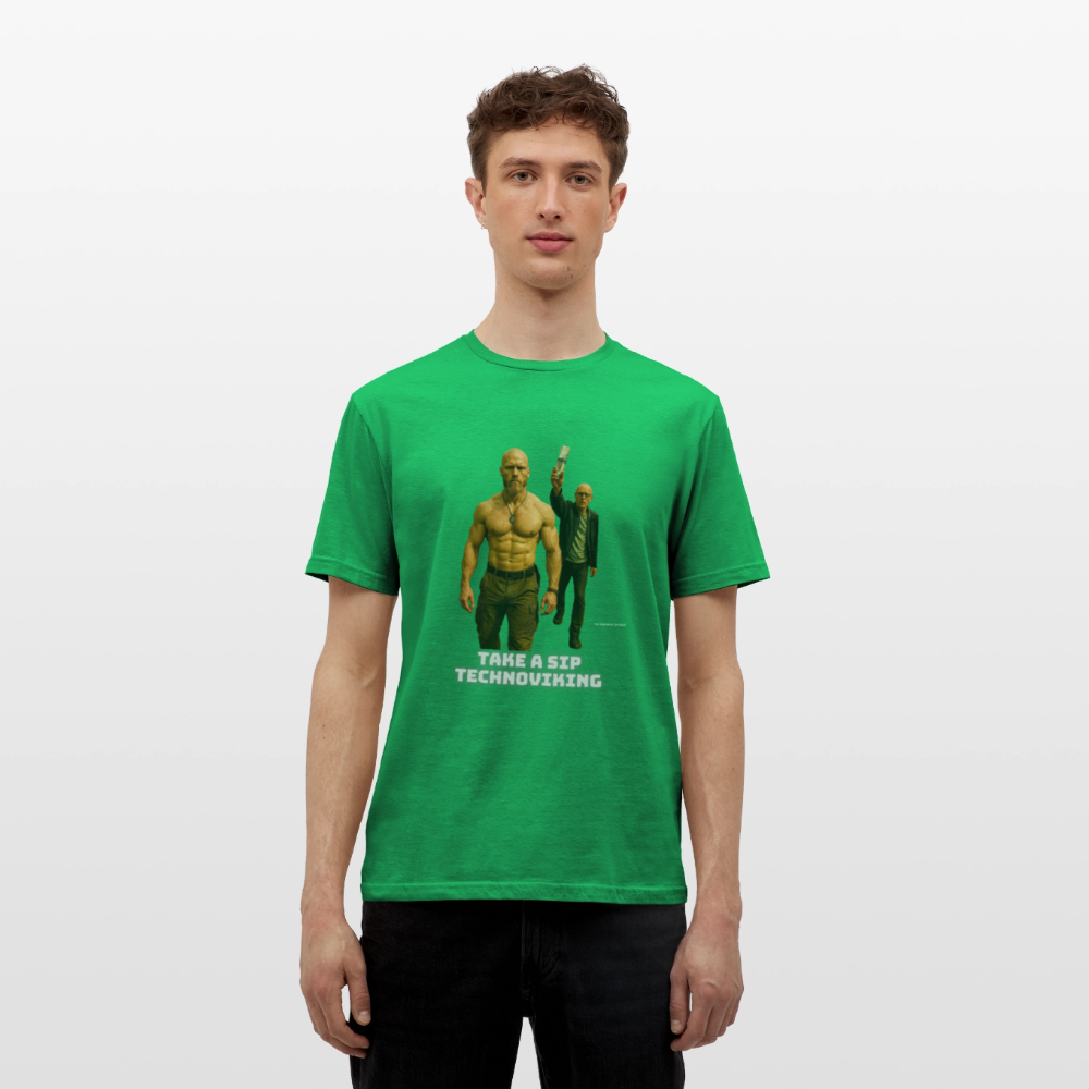 Take a sip Technoviking - Männer T-Shirt - Kelly Green