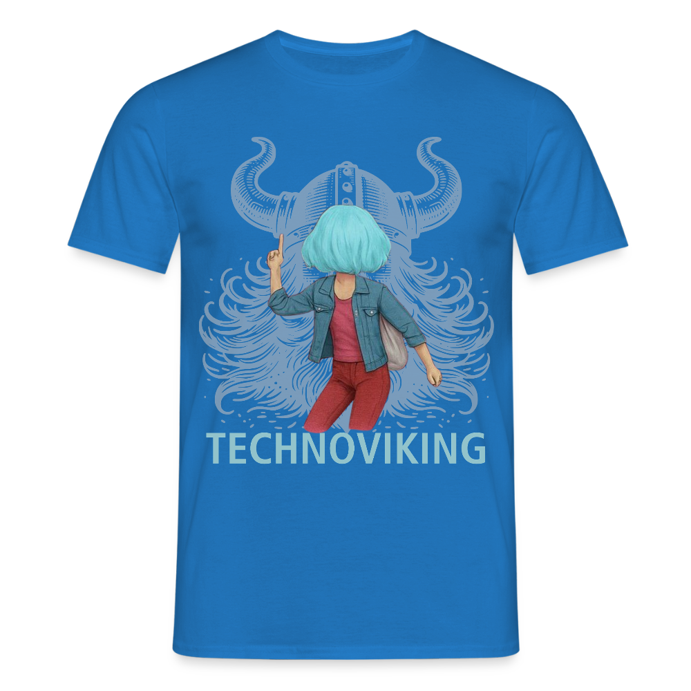 Technoviking rescue moment - Männer T-Shirt - Royalblau
