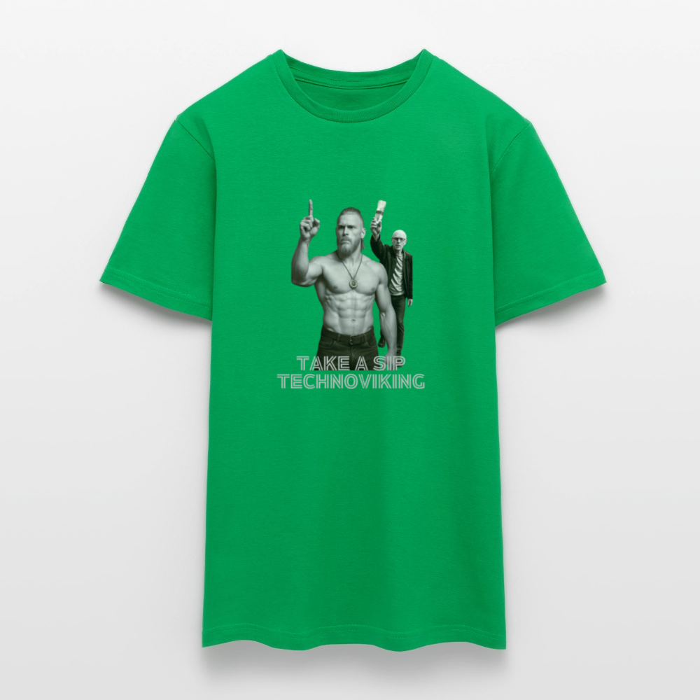 Take a sip Technoviking - Männer T-Shirt - Kelly Green