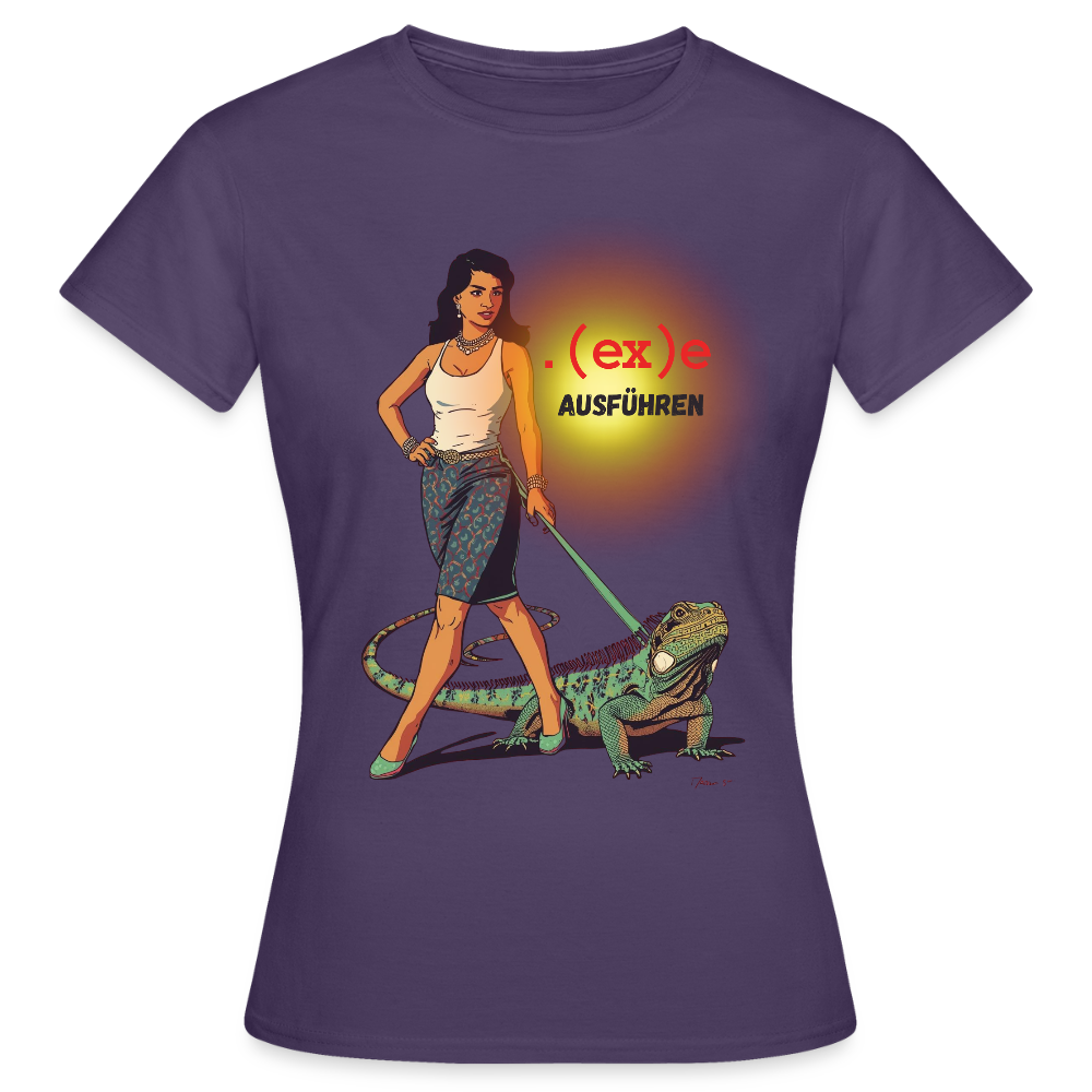 .(ex)e ausführen - Frauen T-Shirt - Dunkellila