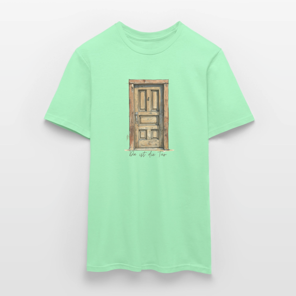 Da ist die Tür Sketch - Männer T-Shirt - Mintgrün
