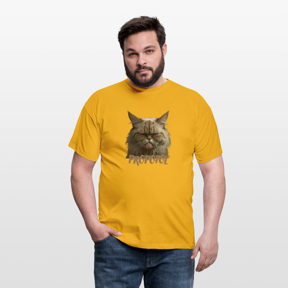 Propofol Cat - Männer T-Shirt - Gelb
