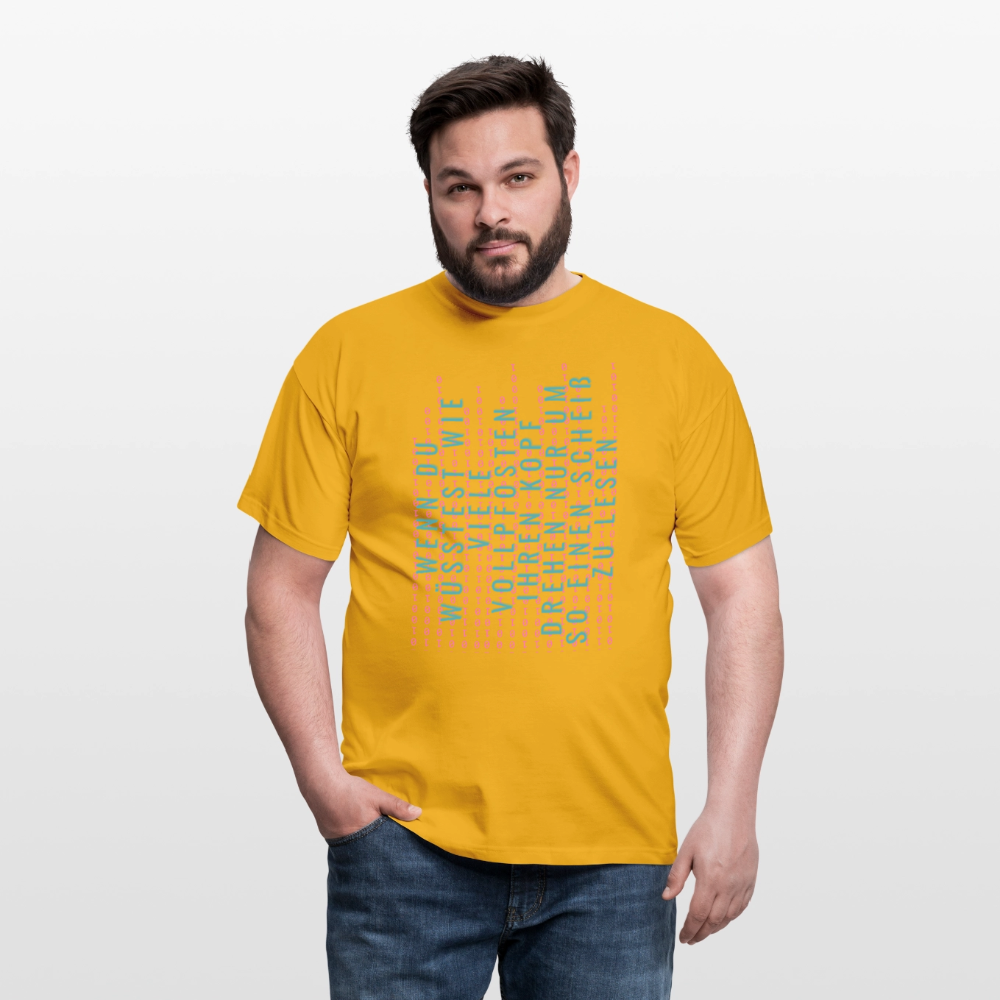 Und Tschüß Metaversum - Männer T-Shirt - Gelb