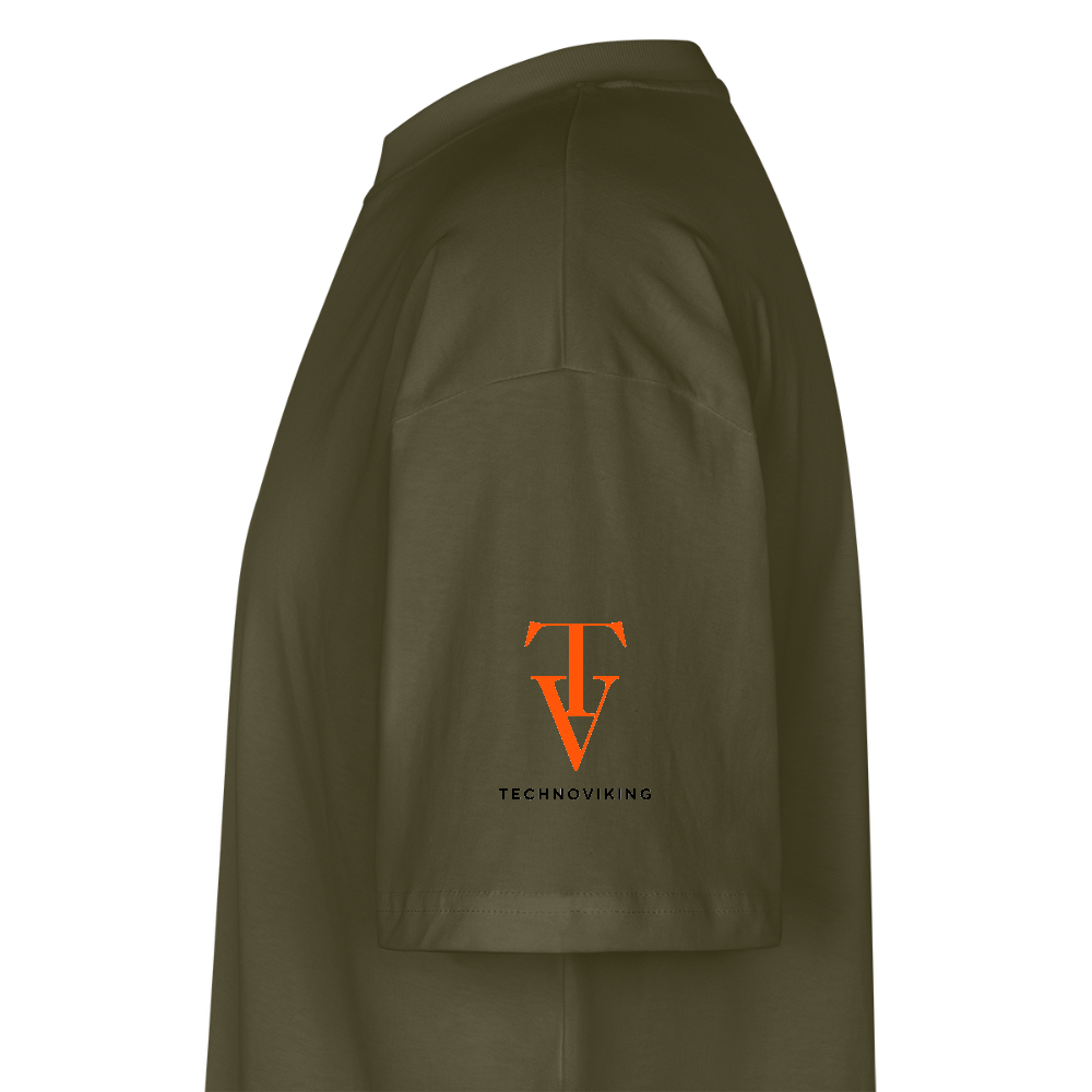 Technoviking-Kneecam No1. - Stanley/Stella Oversized Unisex Bio T-Shirt Blaster - Khaki